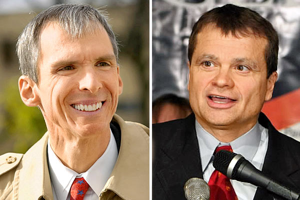 Dan Lipinski, left, and Mike Quigley, two Chicago Democrats in the House of Representatives who sleep in their offices