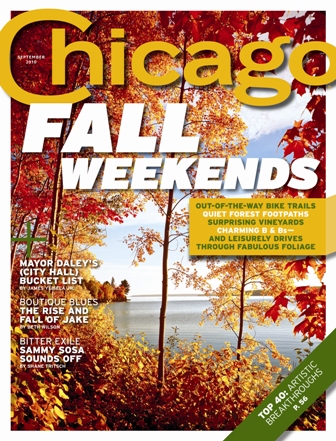 Chicago magazine September 2010 Fall Travel Cover