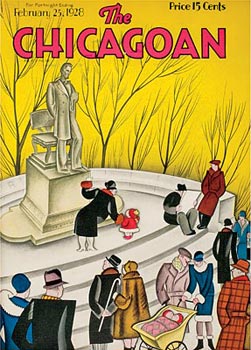 An old cover to The Chicagoan, Chicago's answer to The New Yorker