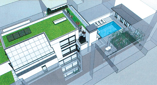 An artist’s rendering of the planned home