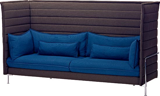 Alcove high-back three-seat sofa in wool blend upholstery by Ronan and Erwan Bouroullec