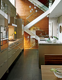 Kitchen and stairway
