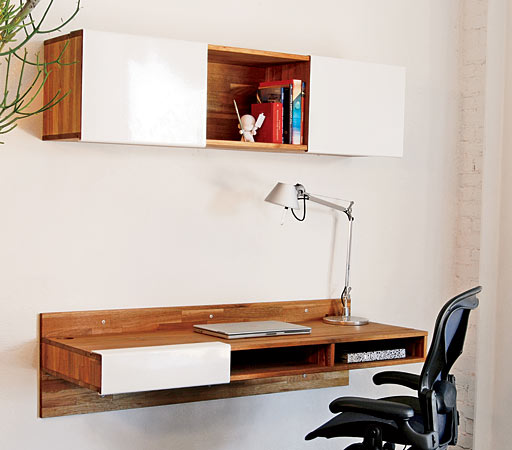Wall-mounted desk by @WorkDesign