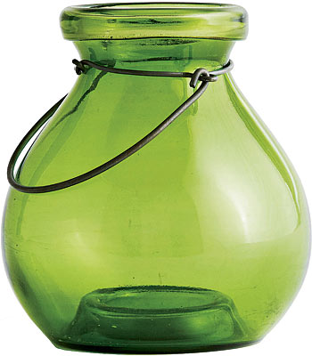 Recycled glass lantern