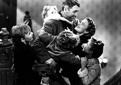 A scene from the ending of 'It's a Wonderful Life'