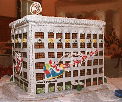 A gingerbread replica of Wolf and Dessauer department store in Fort Wayne, Indiana