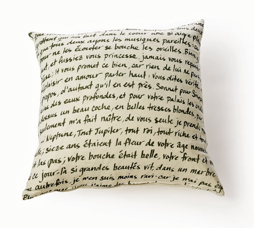 Plume Textiles 20-inch-square screen-printed linen pillow by Elizabeth Siegan