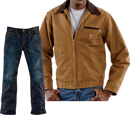 Jacket and jeans by Carhartt