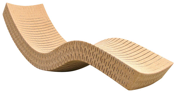 Daniel Michalik’s Cortica chaise longue (it floats!) is made from recycled cork bottle stoppers