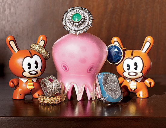 Limited-edition toys decorated by costume jewelry