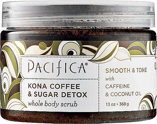 Pacifica body scrub with Kona coffee and sugar