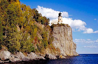 A view of Split Rock Lighthouse from the water