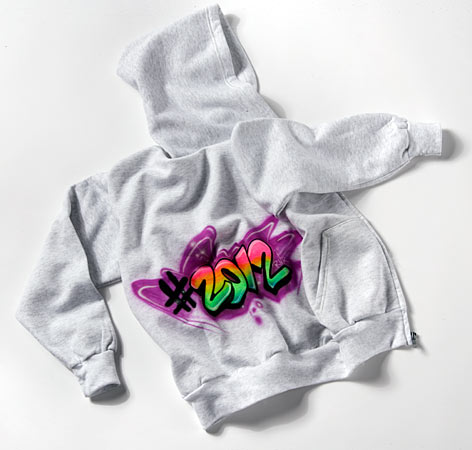 An airbrushed hoodie