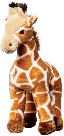 A plush giraffe from Lincoln Park Zoo