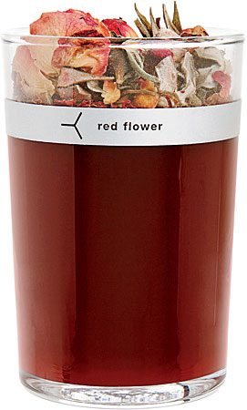 Red Flower vegetable wax candle