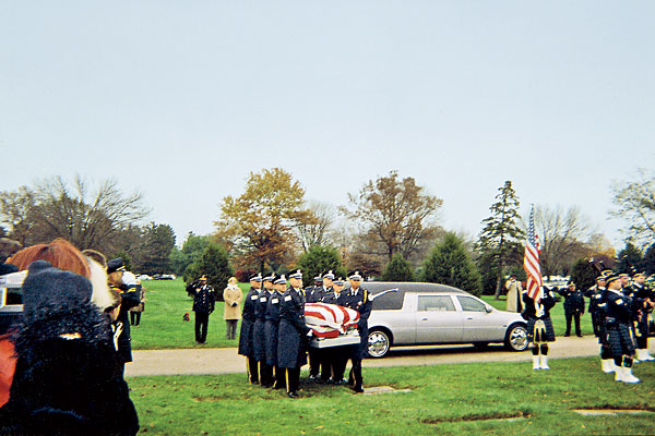 Tom Wood's burial at Memory Gardens Cemetery