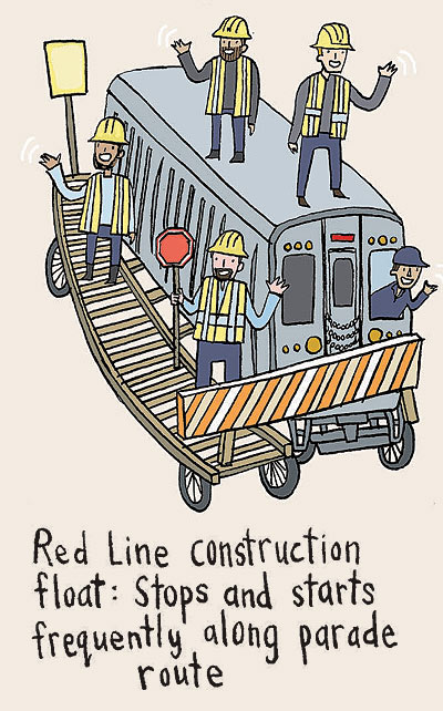 Ideas for Chicago’s Thanksgiving Parade: Red Line construction float