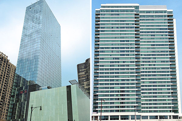 Luxury apartment buildings