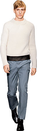 Rag & Bone wool sweater with leather trim