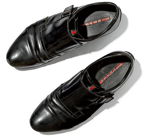Prada leather tennis shoes