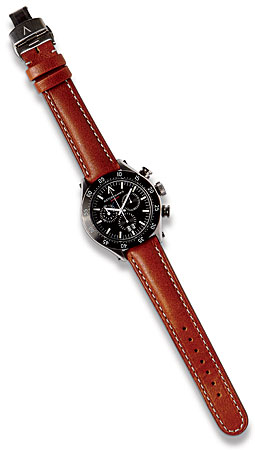 Stainless steel watch with Horween leather strap