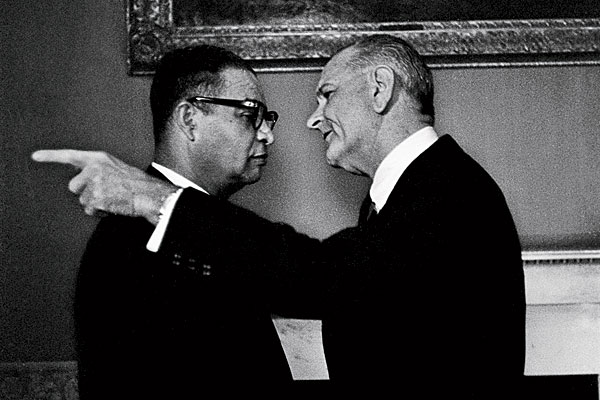 Lyndon B. Johnson and Louis Martin