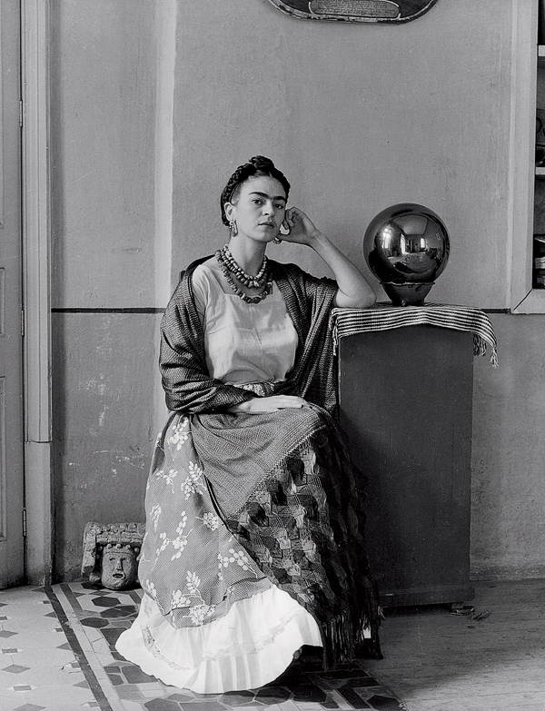 'Frida Seated with Globe, Puente de Alvarado Studio'