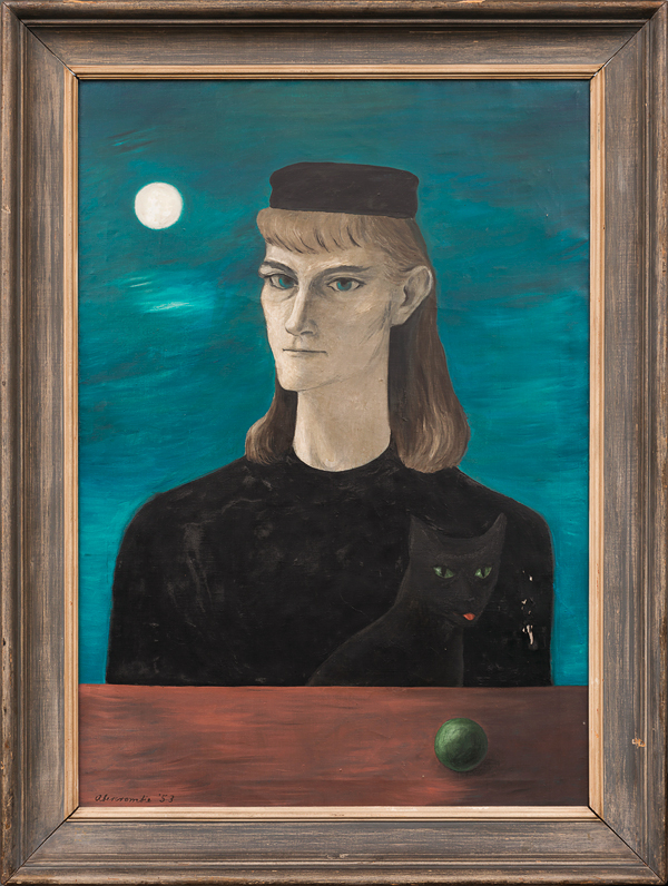 'Gertrude Abercrombie, Self and Cat (Possims)' by Gertrude Abercrombie