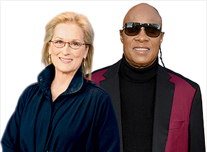 Meryl Streep and Stevie Wonder