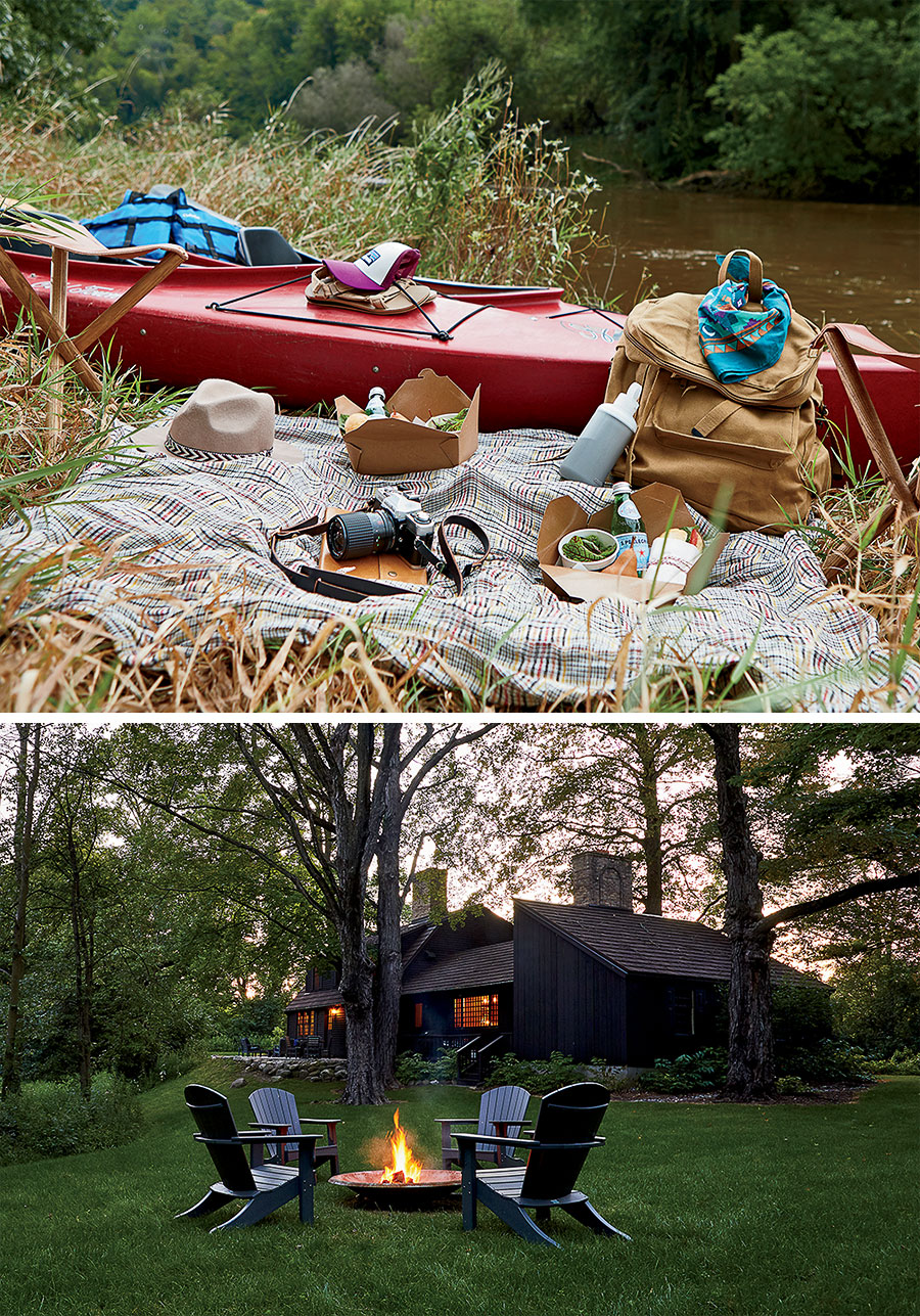 Top: River Wildlife preserve; Bottom: Red Fox cabin