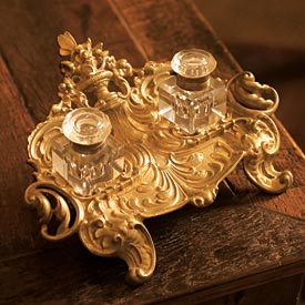 vintage Victorian brass plate