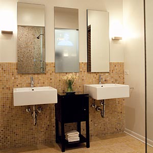 Fisher's tiled bathroom