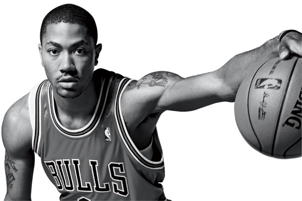 Derrick rose cheap black and white