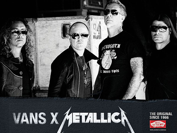 A Vans ad featuring Metallica