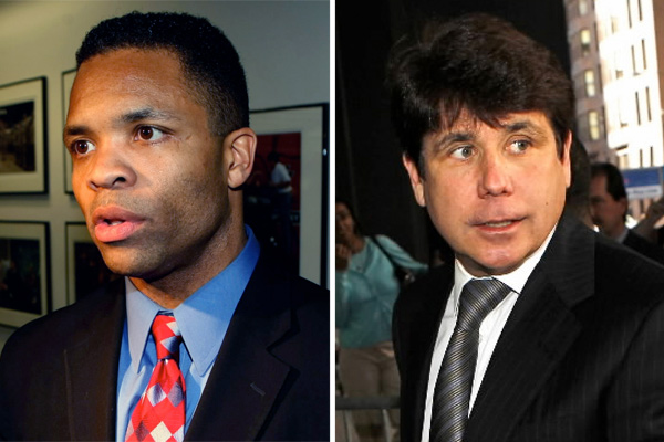 Jesse Jackson Jr., left, and Rod Blagojevich