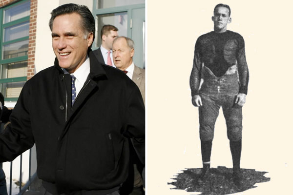 Mitt Romney, left, and Milton Romney