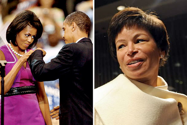 Barack and Michelle; Valerie Jarrett
