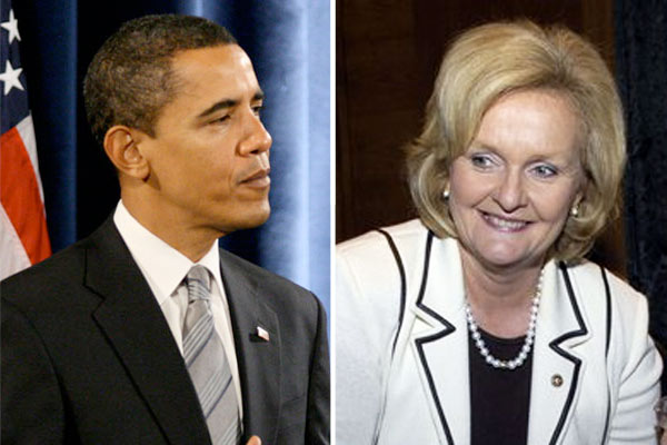 Obama (left) and McCaskill