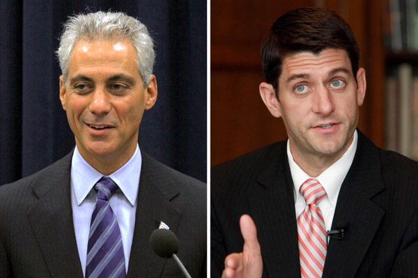 Rahm Emanuel and Paul Ryan