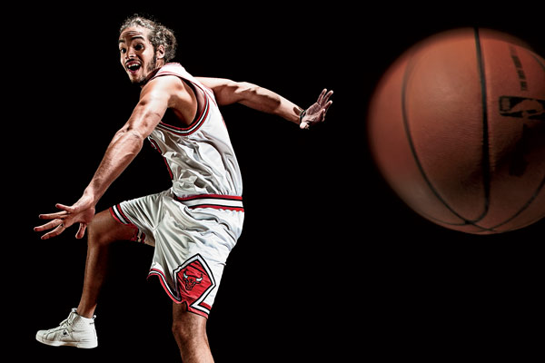 Joakim Noah's mother, Cecilia Rhode (left), and sister, Yelena