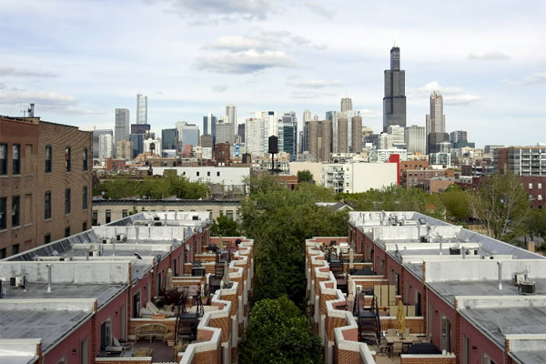 Chicago skyline as seen from the West Side