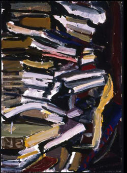 "Book #7" by Dmitry Samarov, oil on board, 2001