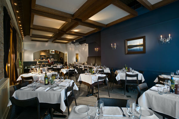 Interior of Piccolo Sogno restaurant in Chicago