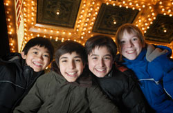 The four actors who play Billy Elliot in the Chicago production of 'Billy Elliot: The Musical'