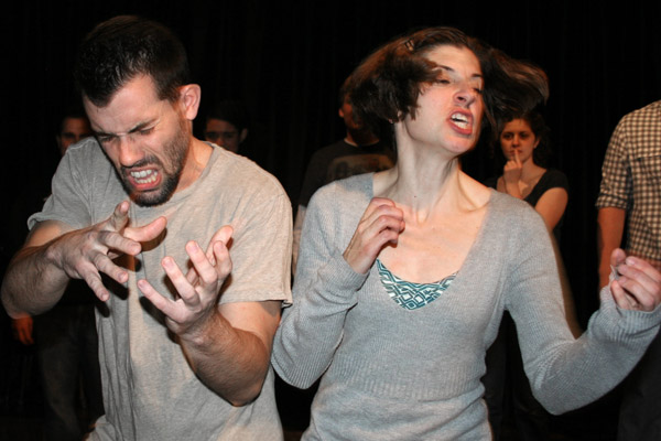 Scene from a class at Second City's Training Center 