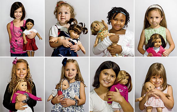 Click the link for more photos of the girls with their American Girl Dolls