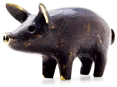 Brass Pig by Walter Bosse