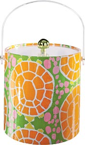 Plastic tortoise-print bucket