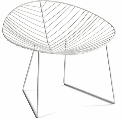 White metal chair