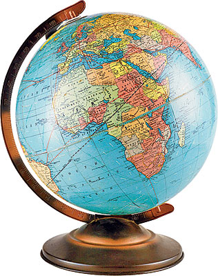 Vintage globe